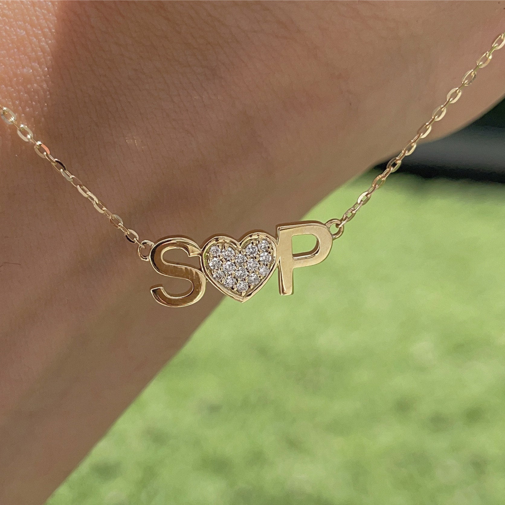 Couples Initial Necklace
