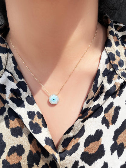 Diamond Evil Eye Necklace
