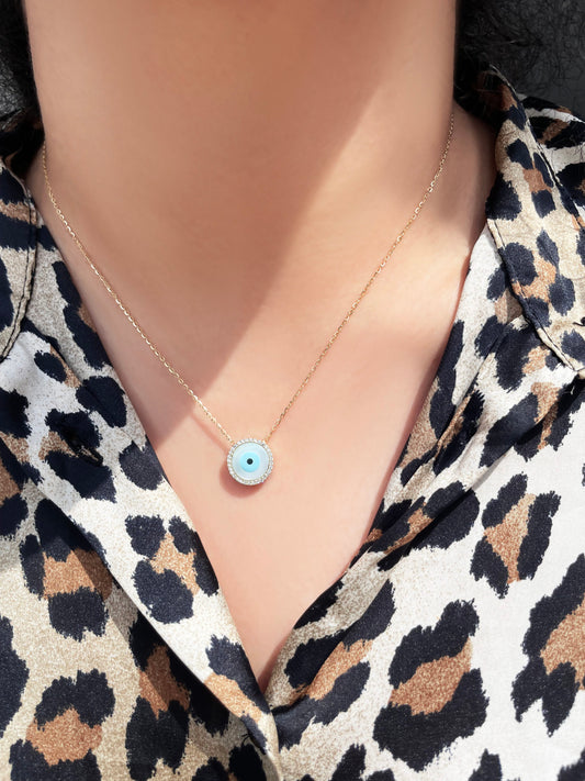 Diamond Evil Eye Necklace