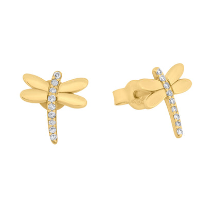 Dragonfly Diamond Studs