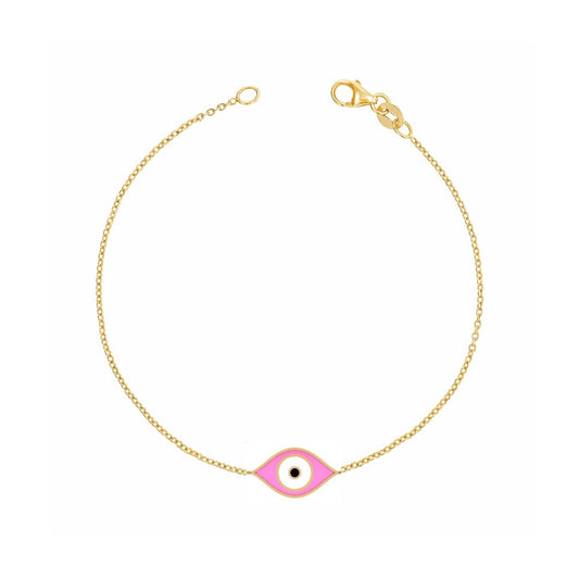 Enamel Evil Eye Bracelet