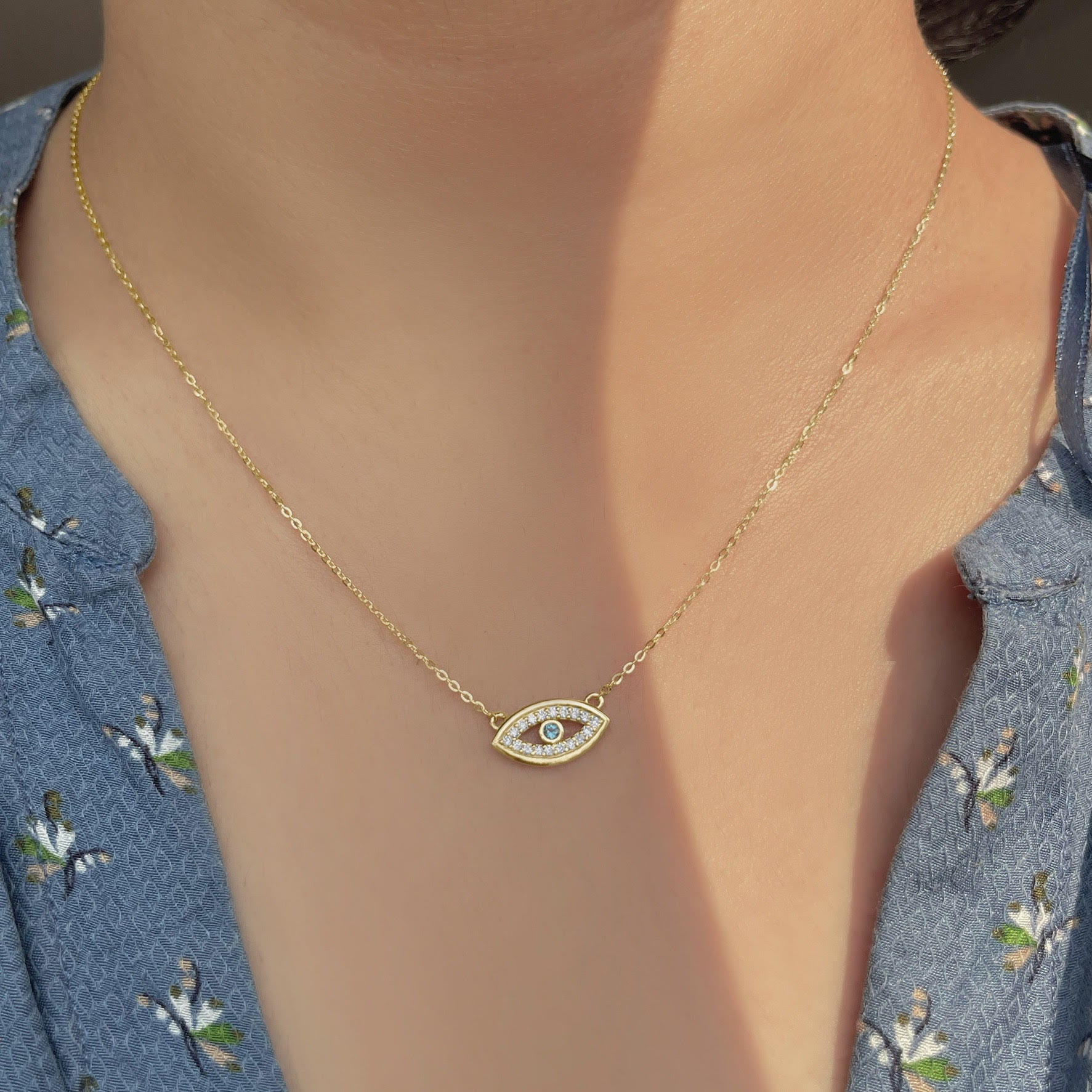 Evil Eye Diamond Necklace