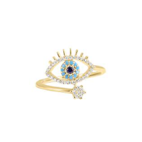 Evil Eye Wrap Ring