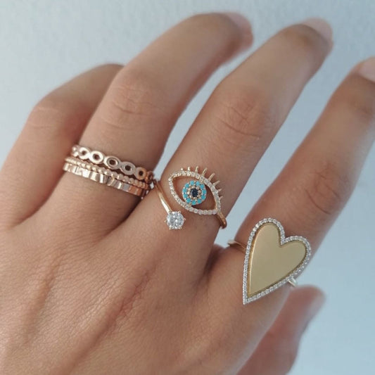 Diamond Outline Jumbo Heart Ring