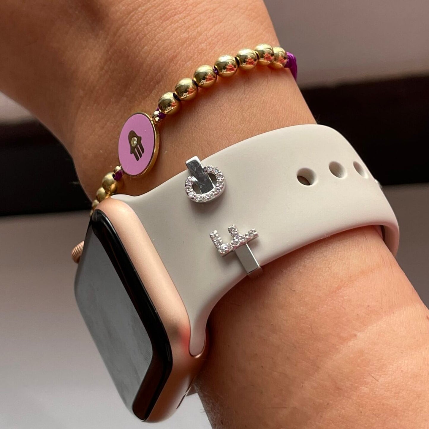 Diamond Initials Cuff Charm