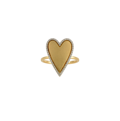Diamond Outline Jumbo Heart Ring