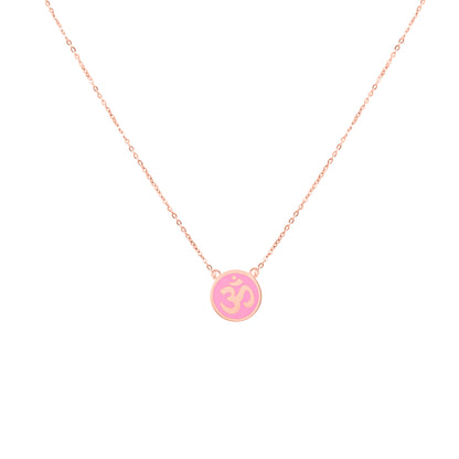 Om Enamel Necklace