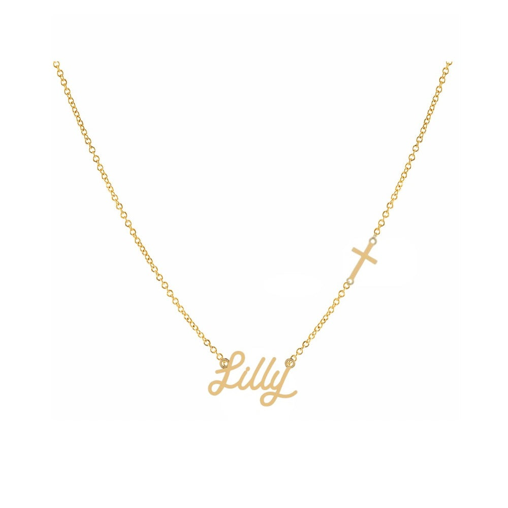 Name & Cross Necklace