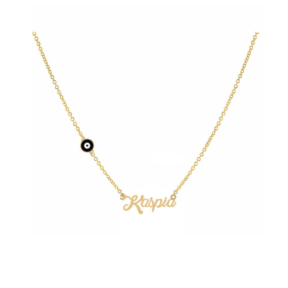 Name & Evil Eye Necklace