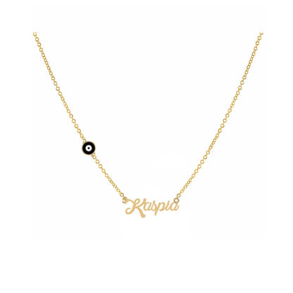 Name & Evil Eye Necklace