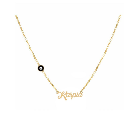 Name & Evil Eye Necklace