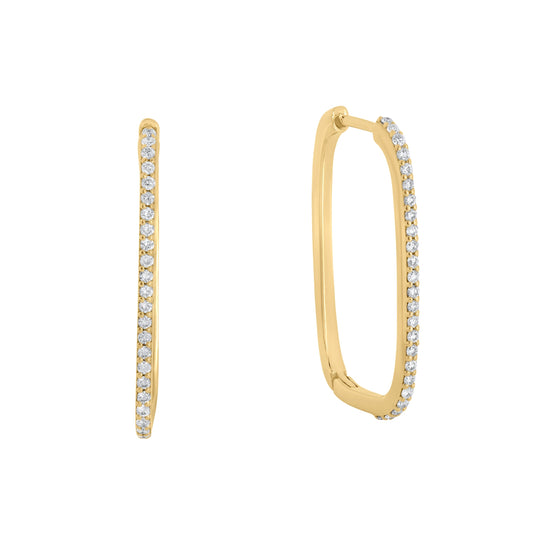 Rectangular Diamond Huggies