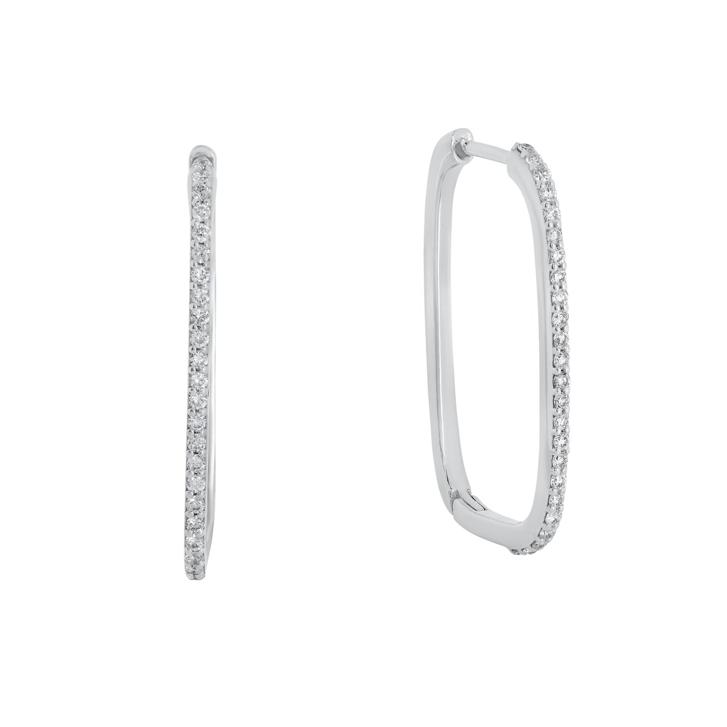 Rectangular Diamond Huggies