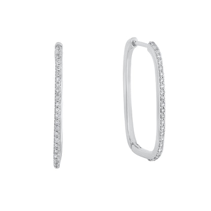 Rectangular Diamond Huggies