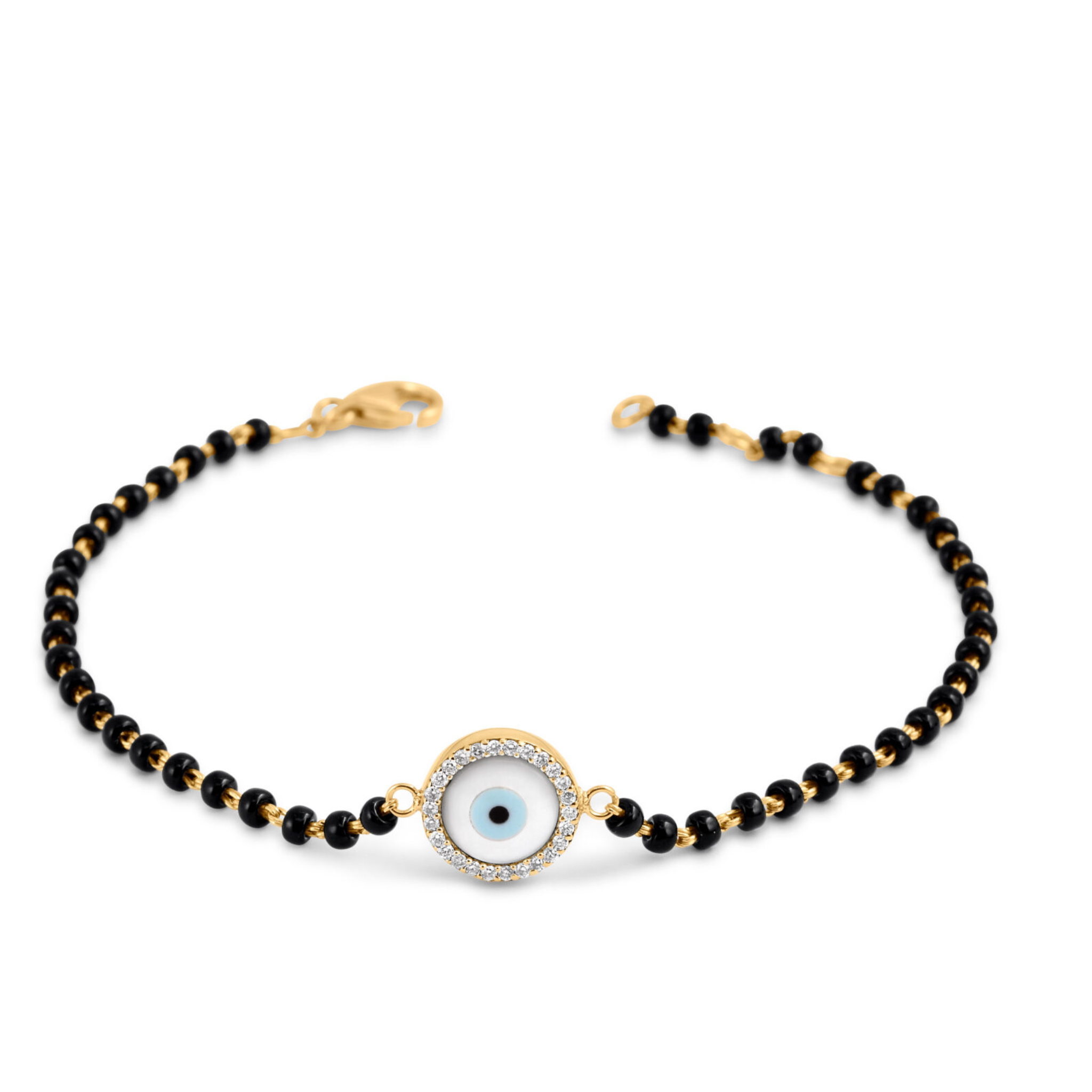Evil eye  bracelet  Nazar Raksha Kavach  Crystal Elements