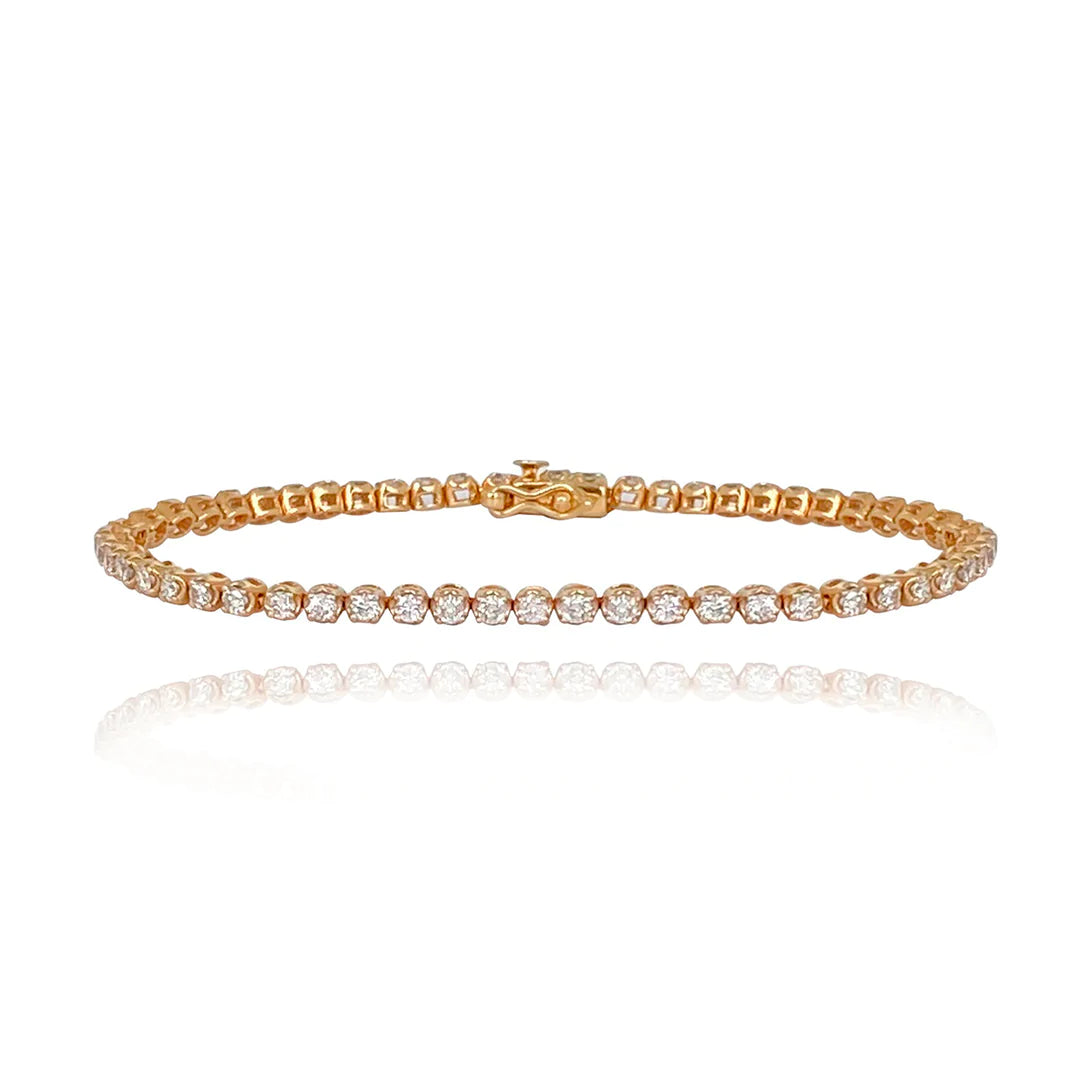 Diamond Tennis Bracelet - Buttercup Setting
