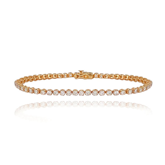 Diamond Tennis Bracelet - Buttercup Setting