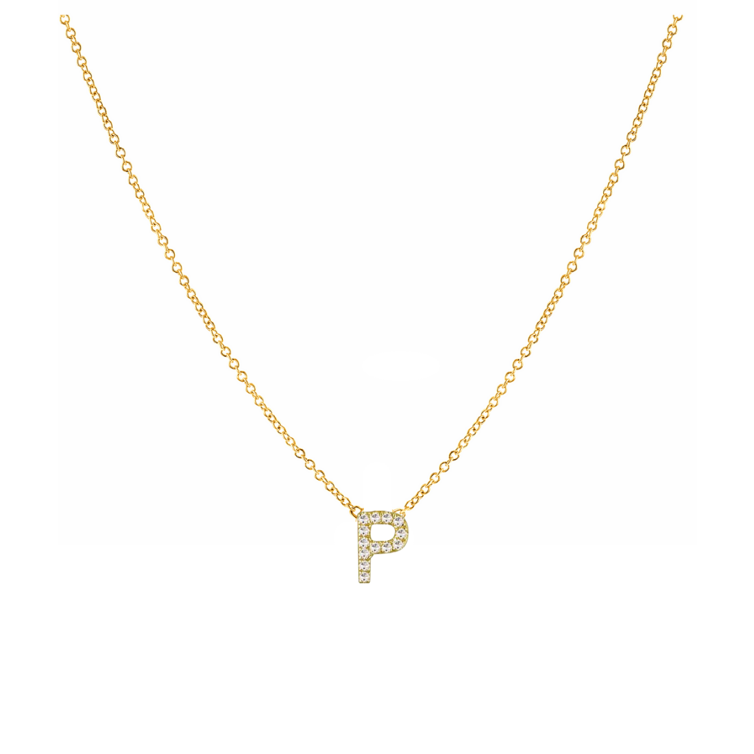 Petite Diamond Initial Necklace