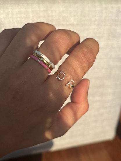 Two Initial Diamond Ring