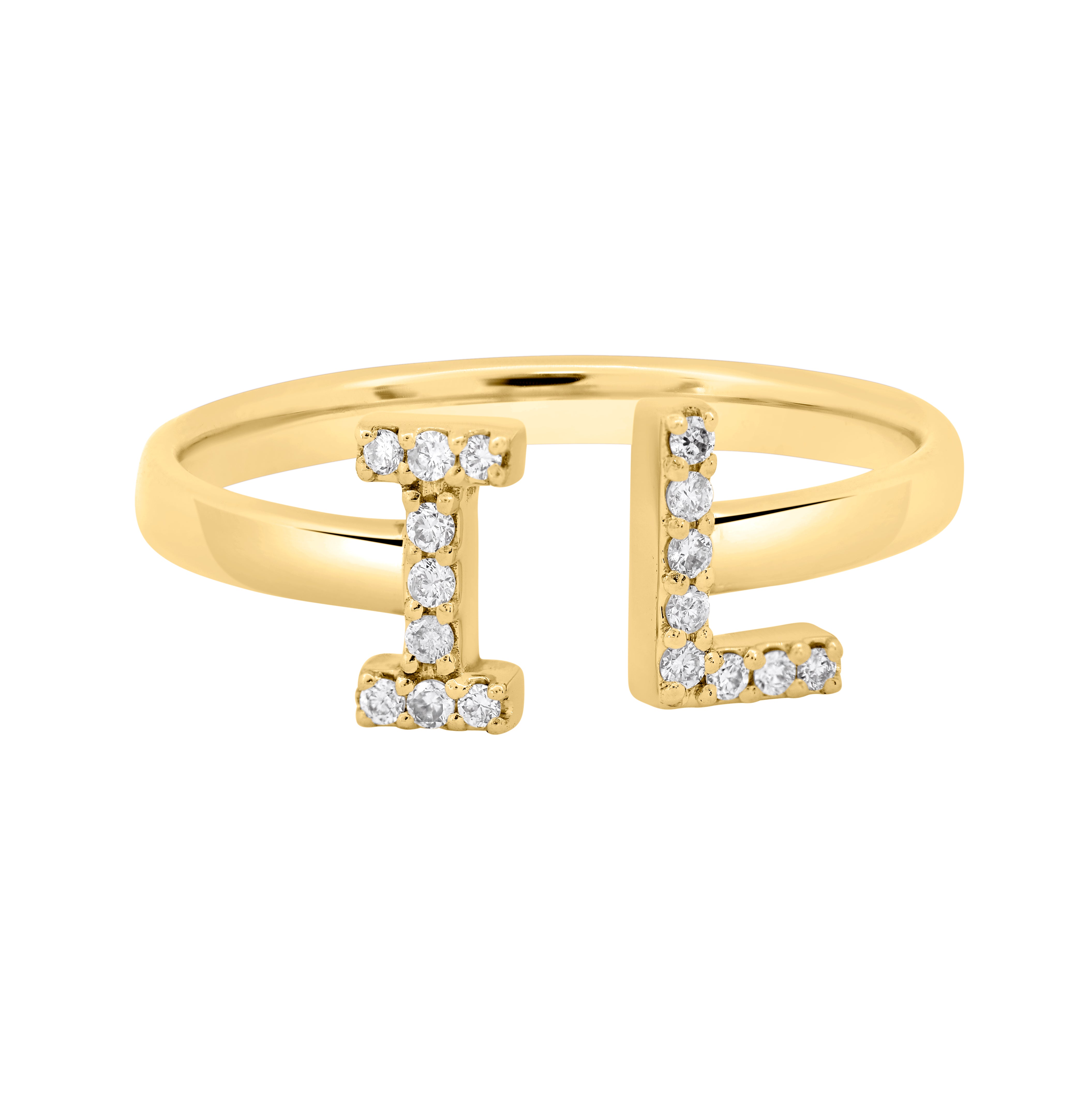 Two Initial Diamond Ring