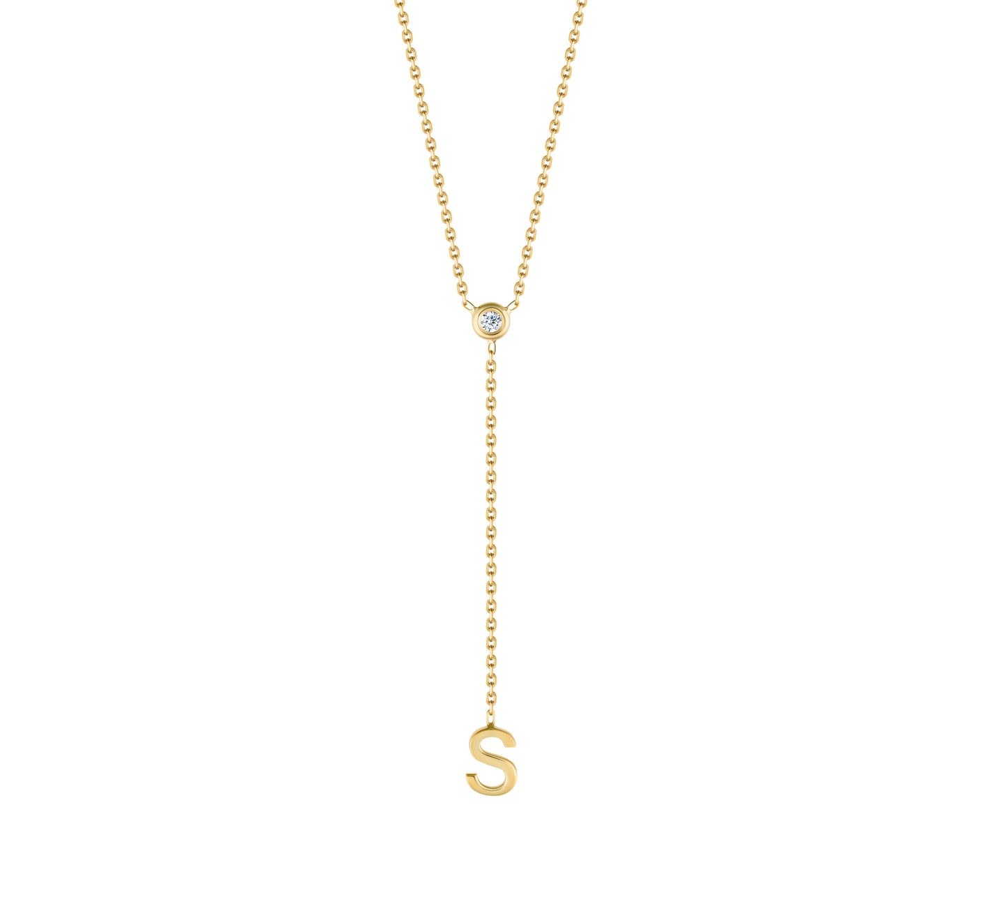 Diamond & Initial Lariat