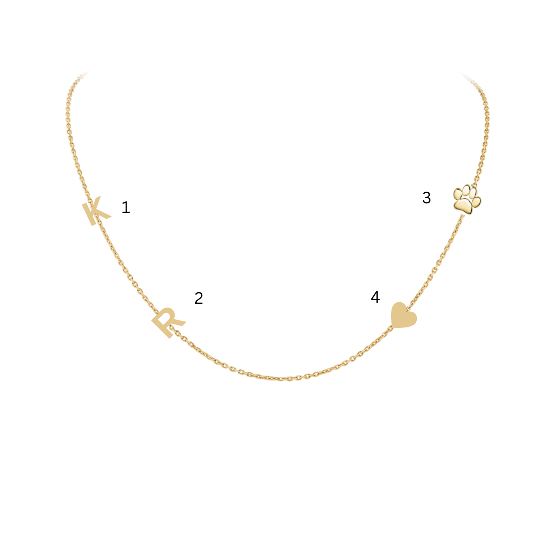 Build Your Own Necklace - Four Charms