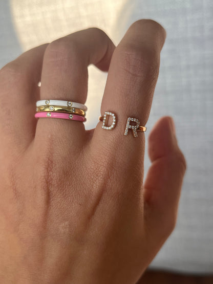 Two Initial Diamond Ring