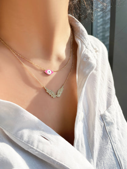 Diamond Angel Wings Necklace
